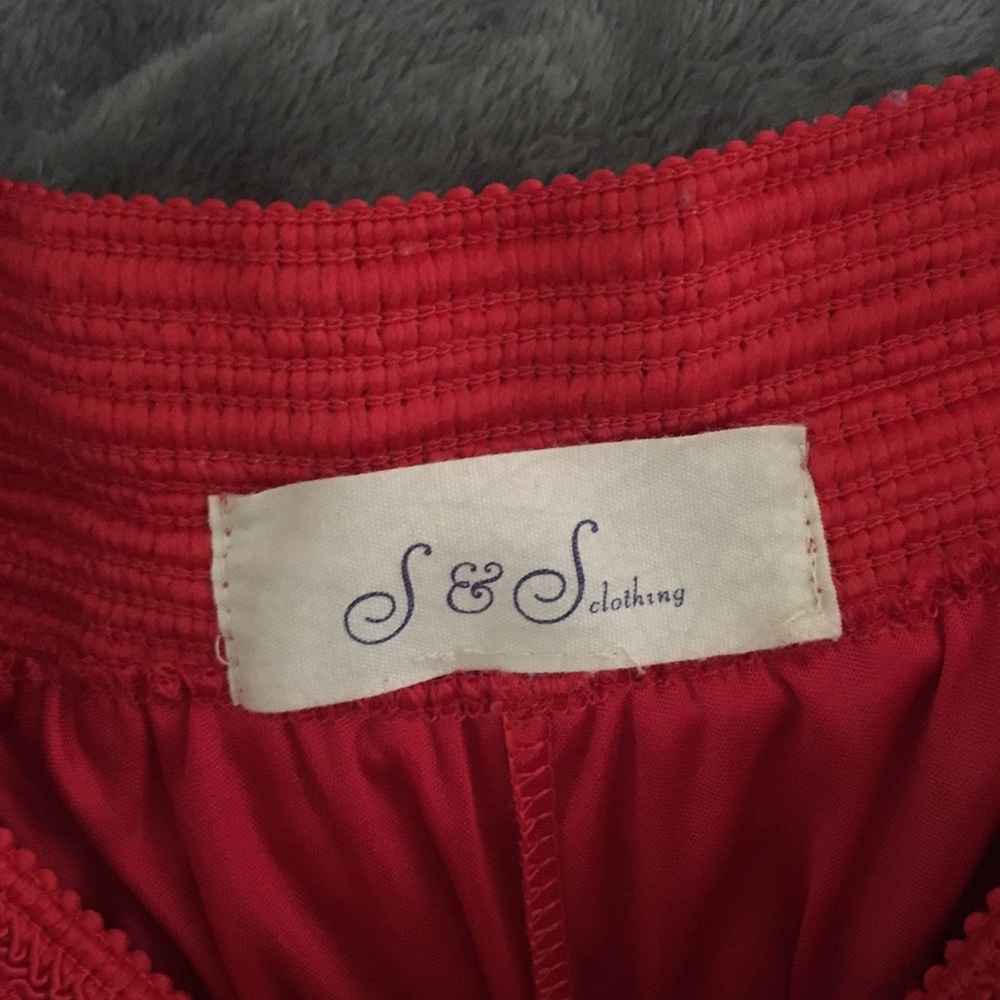 Red Lace Shorts - Picture 2 of 4